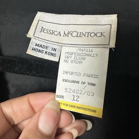 Vintage Jessica McClintock Gunne Sax Formal Bolero Jacket Lace Applique Evening - Picture 6 of 11